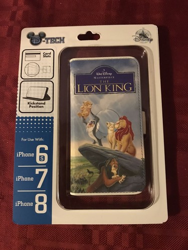 Disney VHS Lion King Apple Iphone 6S/7/8 Wallet & Kickstand Case NEW - Picture 2 of 4