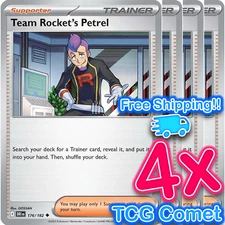 [4x Playset] Team Rocket's Petrel 176/182 SV10: Destined Rivals (DRI) PokemonTCG