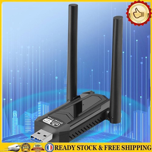 AC1300Mbps USB WiFi Card Dual Band Useful 2.4/5Ghz Supports for Windows 11/10 FR