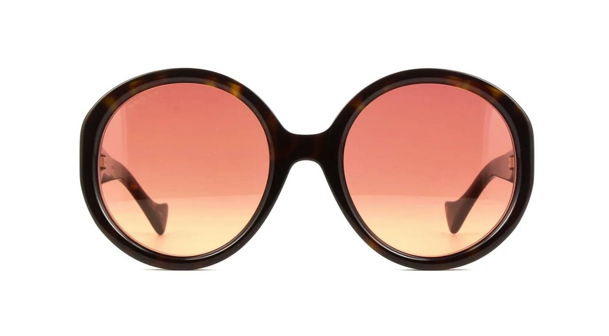 Gucci GG1256S Havana/Red Shaded (002) Sunglasses | eBay