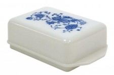 Butterdose ZWIEBELMUSTER Butterglocke Butterschale Butter Dose Schale weiß