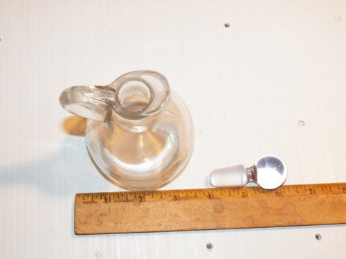 Vintage Klarglas Öl oder Essig Kruzifix mit Stopfen - Bild 3 von 5