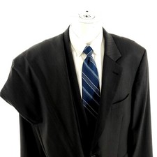 Jos A Bank Signature Wool 2 Button 2 Piece Suit 44L Or Slim 46L Gray 41/31 Herri