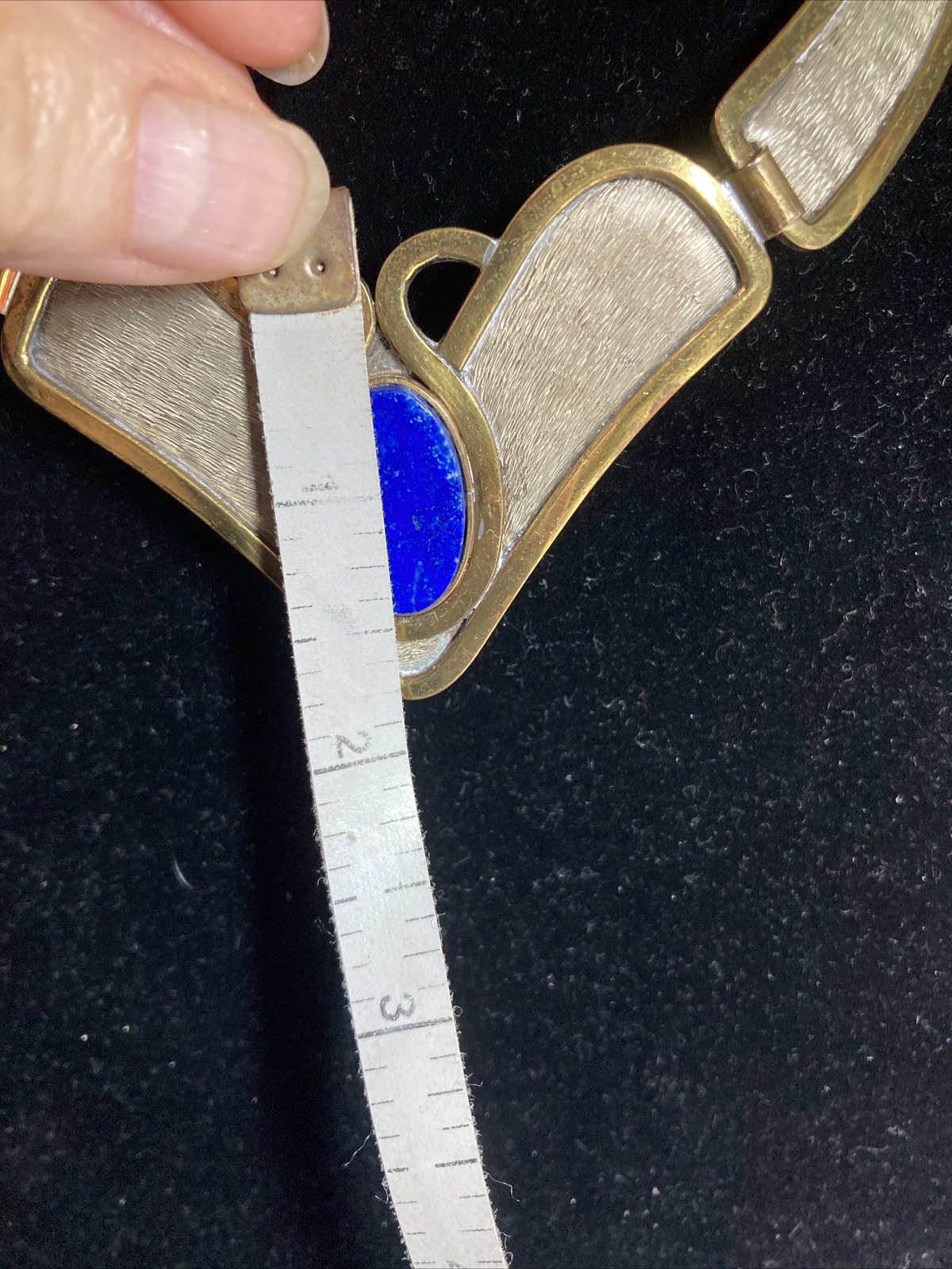 Artesenia Ameri Chile Brass Silver Lapis Lazuli S… - image 3