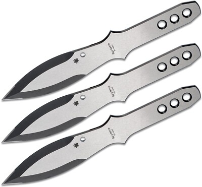 Spyderco SpyderThrowers Small (3) *DISCONTINUED* - 8Cr13MoV with Leather Sheath