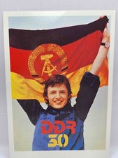 DDR NVA Propaganda Ansichtskarte 30 Jahre Liane Lemke Sport Fahne Arbeiter