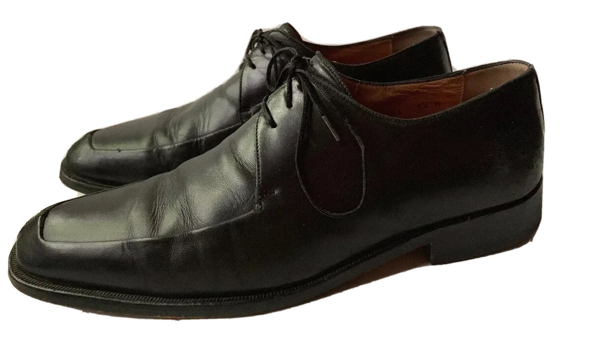 BRUNO MAGLI Made in Italy Soft Leather Cap Toe Oxford in Black Size 11 1/2 M Bruno Magli Locascio Black Nappa Leather Cap | Mercari main image 4