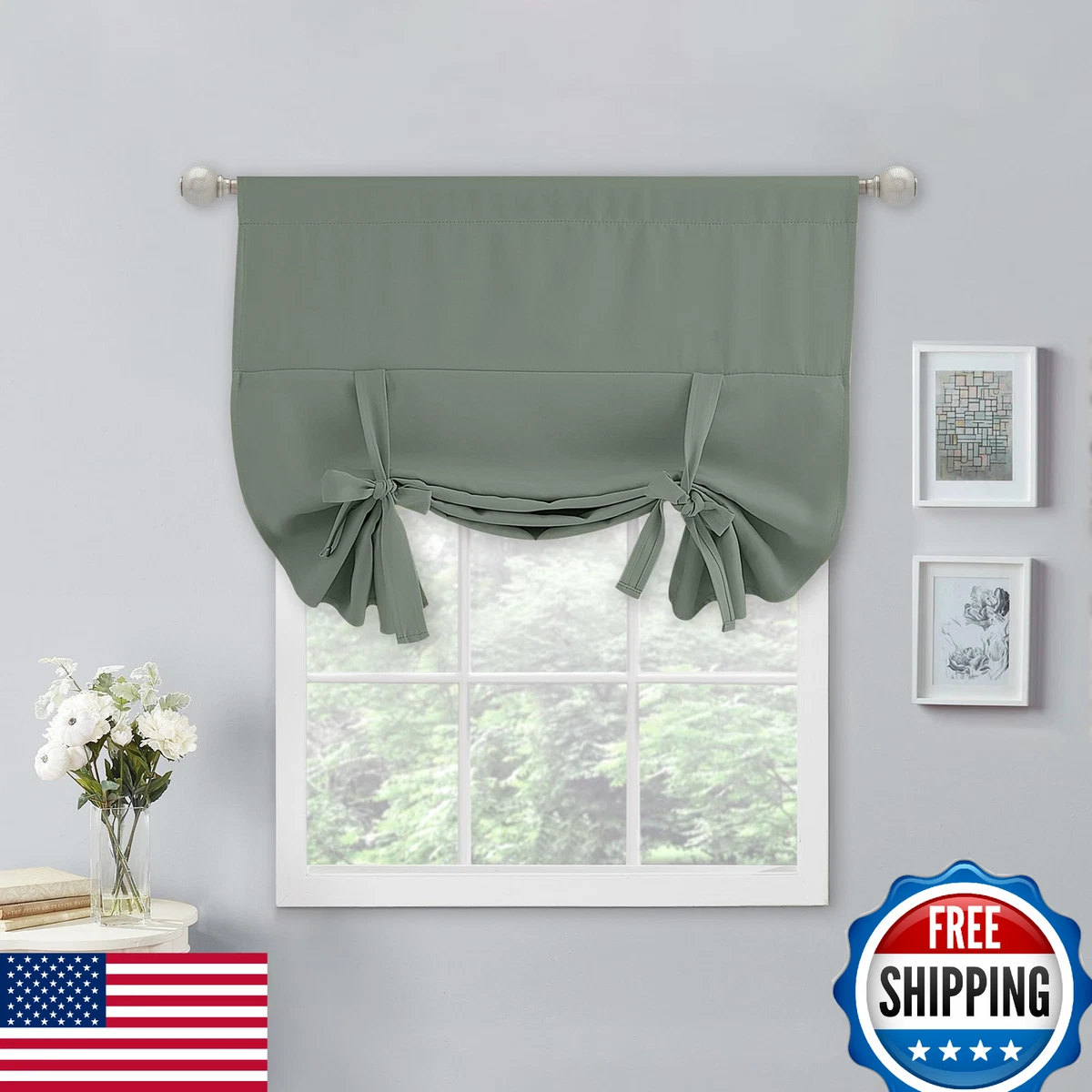 Oggi Curtain Verona Reverse Embroidery tie-up Window Shade, 160 cm