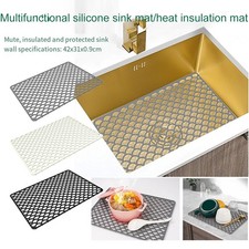 Sleek Design Food Safe Silicone Sink Protector Grid for Modern Kitchens