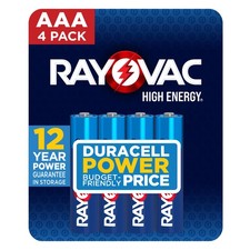 Rayovac High Energy AAA Batteries 4 Pack , Triple A Batteries