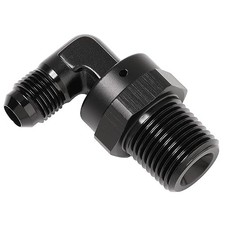 6AN Male Flare to 1/2 NPT Pipe Swivel 90 Degree 6AN to 1/2 NPT, 90 Degree