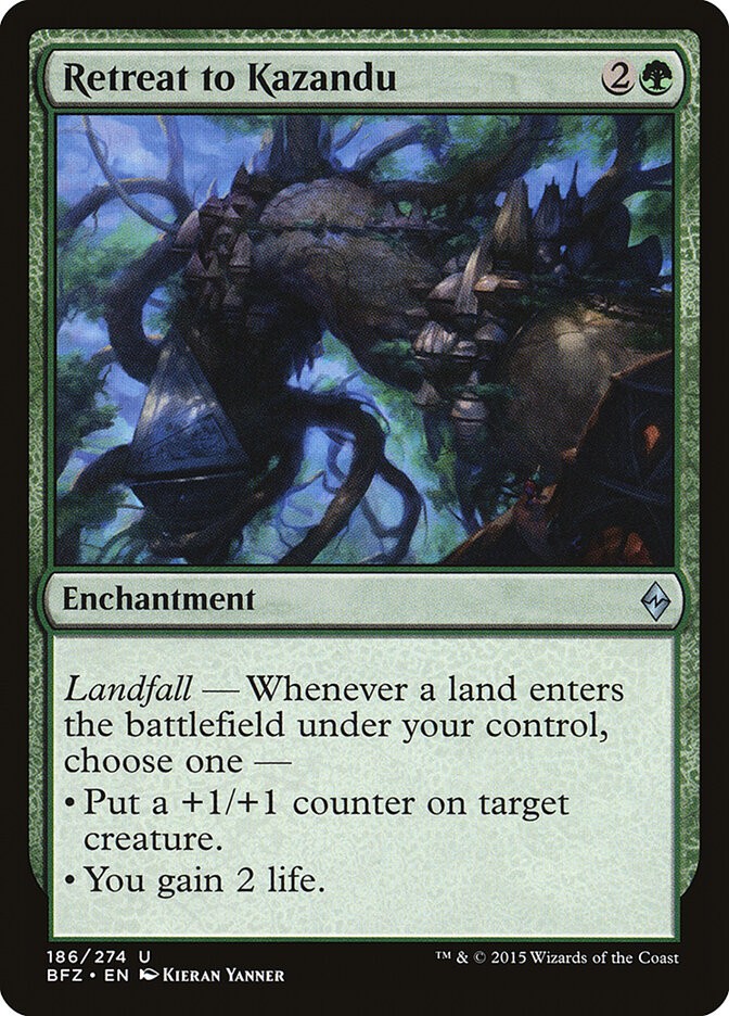 Retreat to Kazandu (186) Battle for Zendikar BFZ MTG Magic