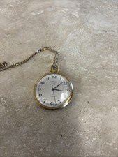 ORIS STAR SWISS GOLD PLATED POCKET WATCH. 17 JEWEL 712 HAND WIND