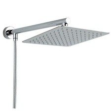 8 inch Shower Head Set with Shower Hose Shower Arm, Square Ultra Thin