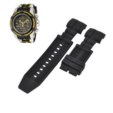 Bolt 14194 26mm Black Rubber Watch Strap For Invicta