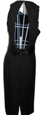 Day meets night black open back slinky evening cocktail dress 12