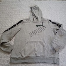 Puma boys gray pull over hoodie SZ Small