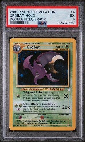 Crobat (Unlimited) graded PSA 5 for sale on eBay