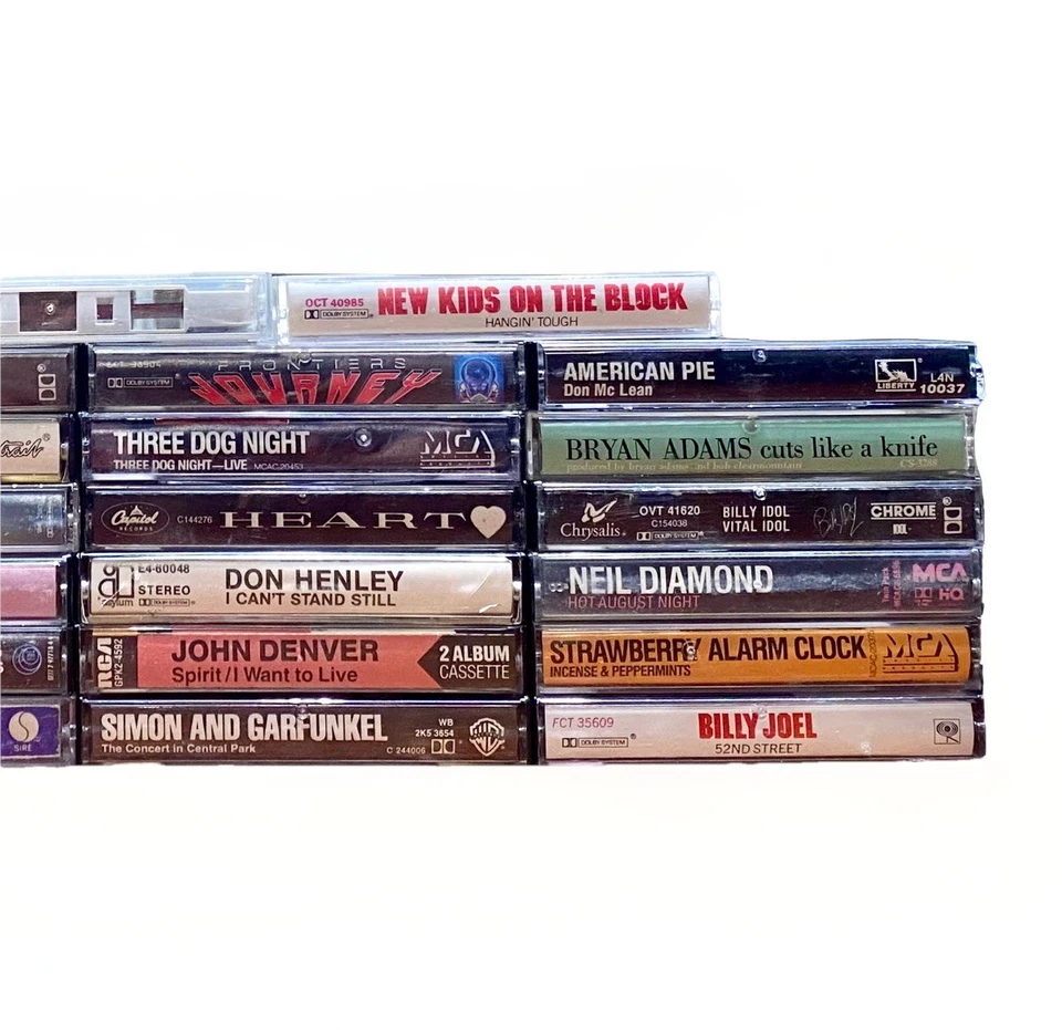 Lot of 28 Rock/Metal/Misc Cassettes w/ Inserts Untested All Good Condition GNR Foto 3 de 4