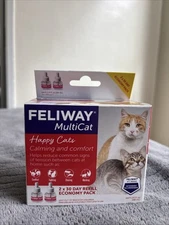 🐈 Feliway Multicat, Happy Cats, Calming & Comfort, 2 Pack, New