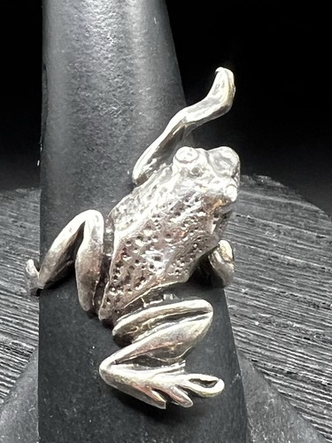 Sterling Silber Figur Frosch Ring Größe 8 - Bild 9 von 9