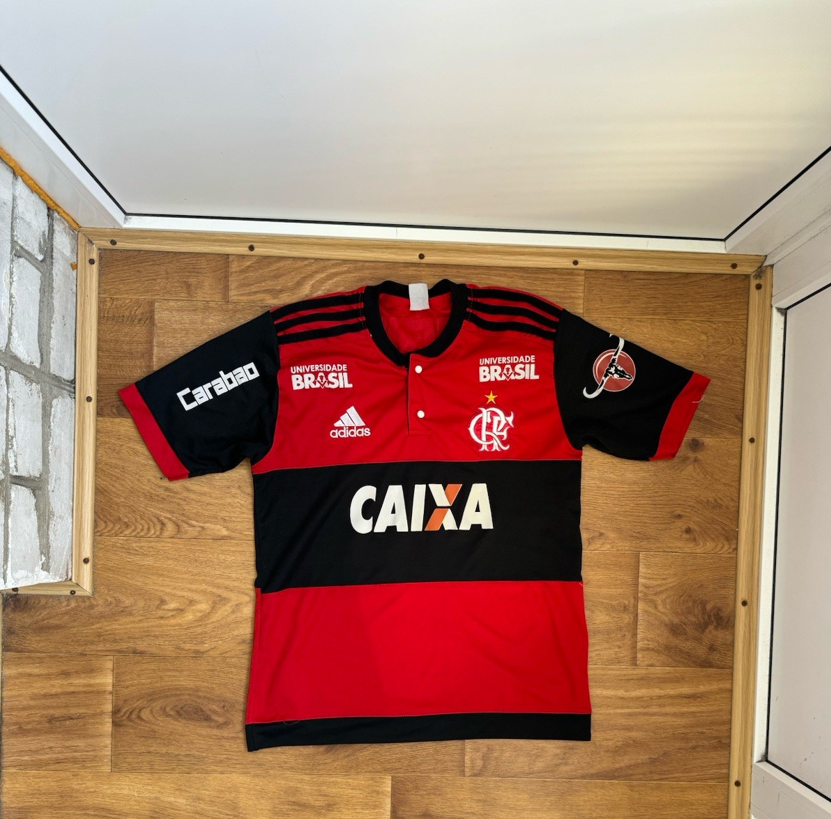 Adidas Flamengo Home Soccer Jersey Mens Small Red Black Futbol Shirt M