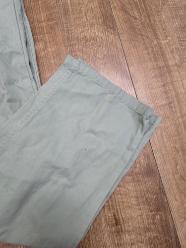 GEORGE MENS PURE COTTON PALE GREEN BUTTON FLY CHINOS TROUSERS W36 L29 Used - Picture 4 of 15