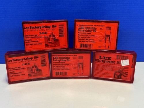 Lot of 5 LEE Precision CRIMP Die ~Decapping Die 90292 90862 90860 90817 90823