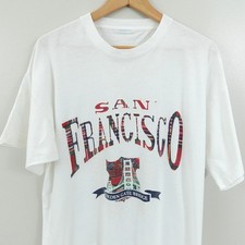 Vintage 90s San Francisco Golden Gate Bridge Tee Single Stitch White Size XL