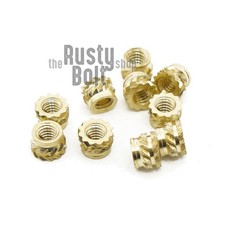 M2 x 2.5mm, 3.5mm OD - Knurled Brass Threaded Heat Set Inserts 3D Printing
