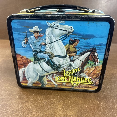 Vintage 1980 Aladdin Legend Of The Lone Ranger Lunch Box With Thermos Wow - Picture 4 of 21