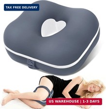 Memory Foam Knee Pillow for Side Sleepers, Supportive Leg Pillow with Heart Cuto