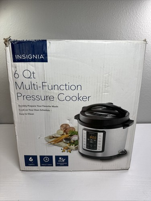 #ad Insignia 6 Qt Multi Function Pressure Cooker Black Silver NS MC60SS9 NEW $74.95