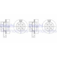 2X Delphi Bremsscheiben 231Mm BelÜFtet Vorne Passend FÜR | BG2645