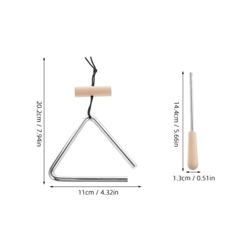 Triangle Iron Tinking Aidss Bambino Strumenti Musicali Per Bambini - Foto 9 di 12