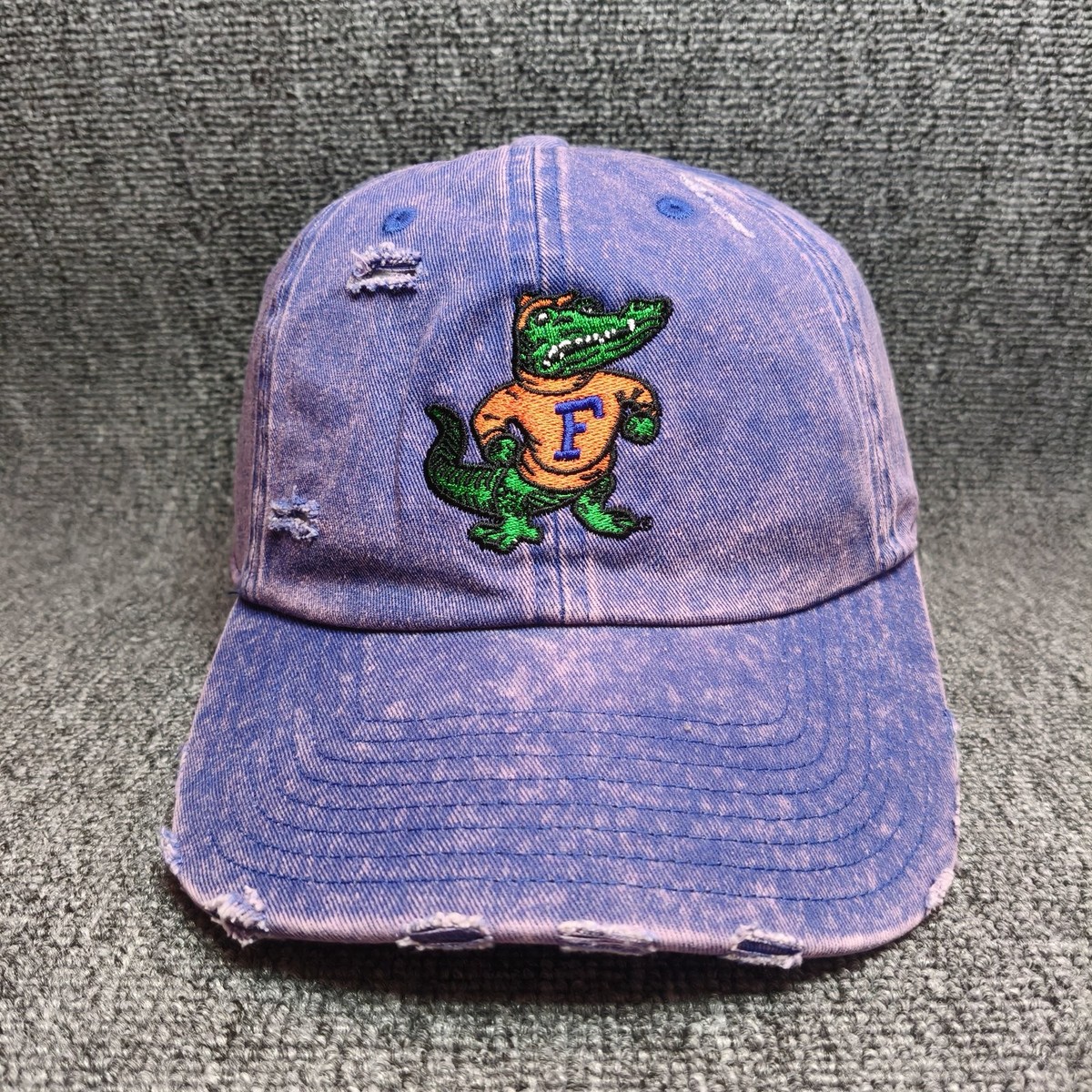Mitchell & Ness Florida Gators Blue Distressed Strapback Cap Hat