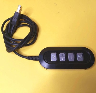 MPOW PA071A WIRED COMPUTER HEADSET USB IN-LINE CONTROL UNIT 3.5MM JACK ADAPTER