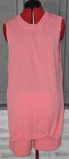 Womens 2-Piece Outfit Set Pink Knit Sleeveles...