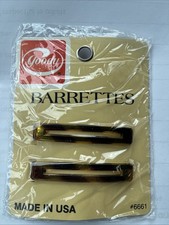 Vtg GOODY BARRETTES ORIGINAL PACKAGE 6661 TORTOISE SHELL DOUBLE BAR 2 1/2" 1975