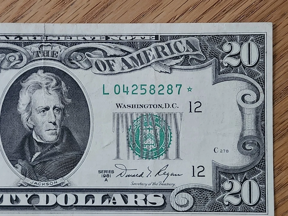 1981 A $20 "STAR NOTE" SAN FRANCISCO DISTRICT L04258287* - Image 4 of 4