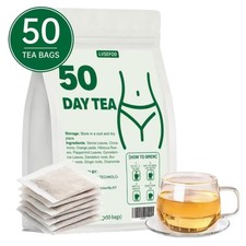 50 Bags Herbal Cleansing Tea Detox Natural Ingredients Digestive Support