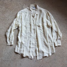 Vintage Butter Yellow 100 Silk Button Up Blouse