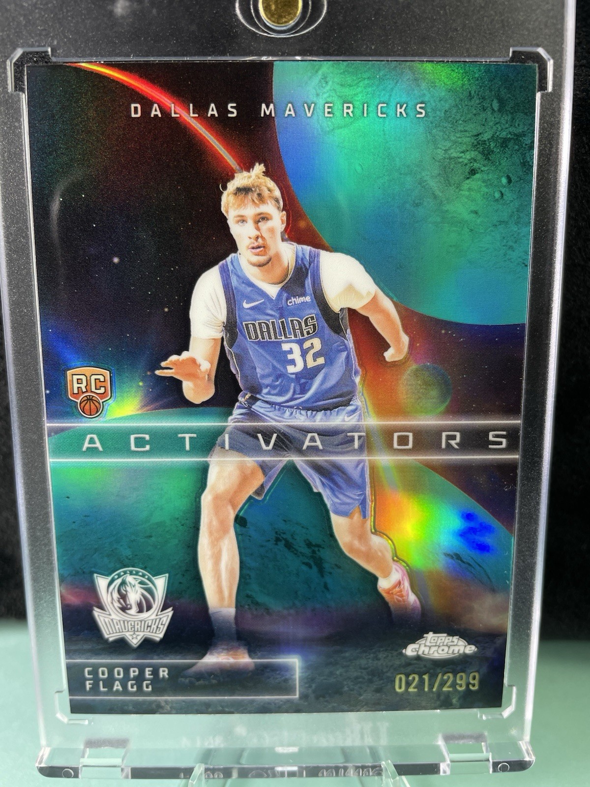 2025 Topps Chrome - Activators Cooper Flagg #AC-11 Teal Refractor /299 (RC) Mavs