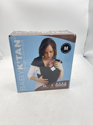 Baby K'tan Carrier Black Medium 8 to 35 lbs No Wrapping Pre-wrap