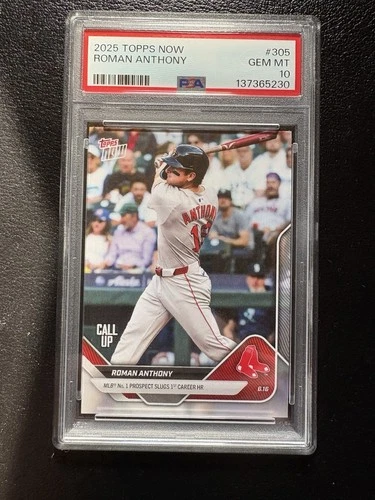2025 Topps Now #305 ROMAN ANTHONY ROOKIE RC PSA 10