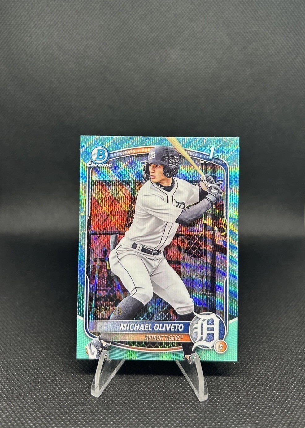 2025 Bowman Draft - Chrome Michael Oliveto #BDC-156 Aqua Wave Refractor /125...