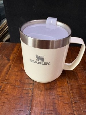 Stanley Classic Legendary Camp Mug 12 oz. Stainless Cup & Lid Cream Color Handle