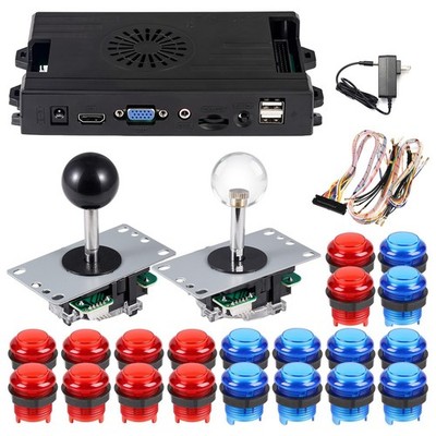 Pandora's Box 2800 Games DIY Arcade Kit 2 Player Joystick 20 Buttons HDMI New