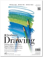 Tape Bound Drawing Pad, 9x12 inches, Perfect for Pastel and Pencil
