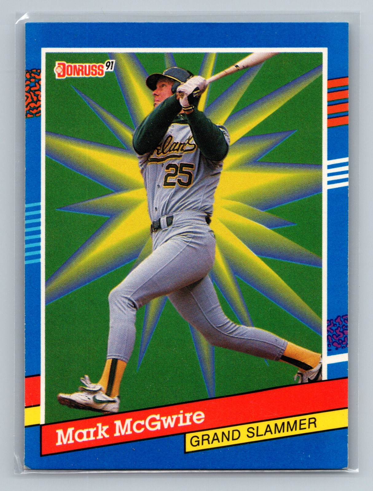 1991 Donruss #11b Mark McGwire Grand Slammers : Factory Set Border